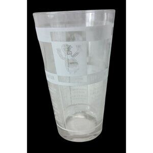 Mr.Bartender Federal Cocktail Mixer Shaker Glass W/Printed 7 Drink Recipes Vinta